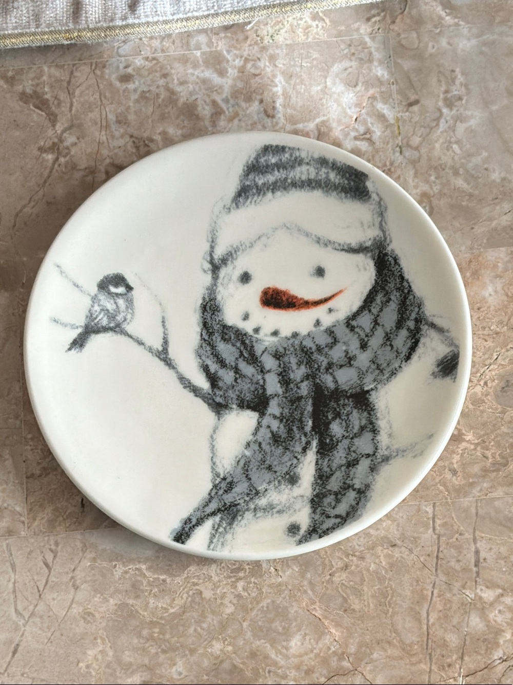 Snowman Decorative 5” Trinket Tray